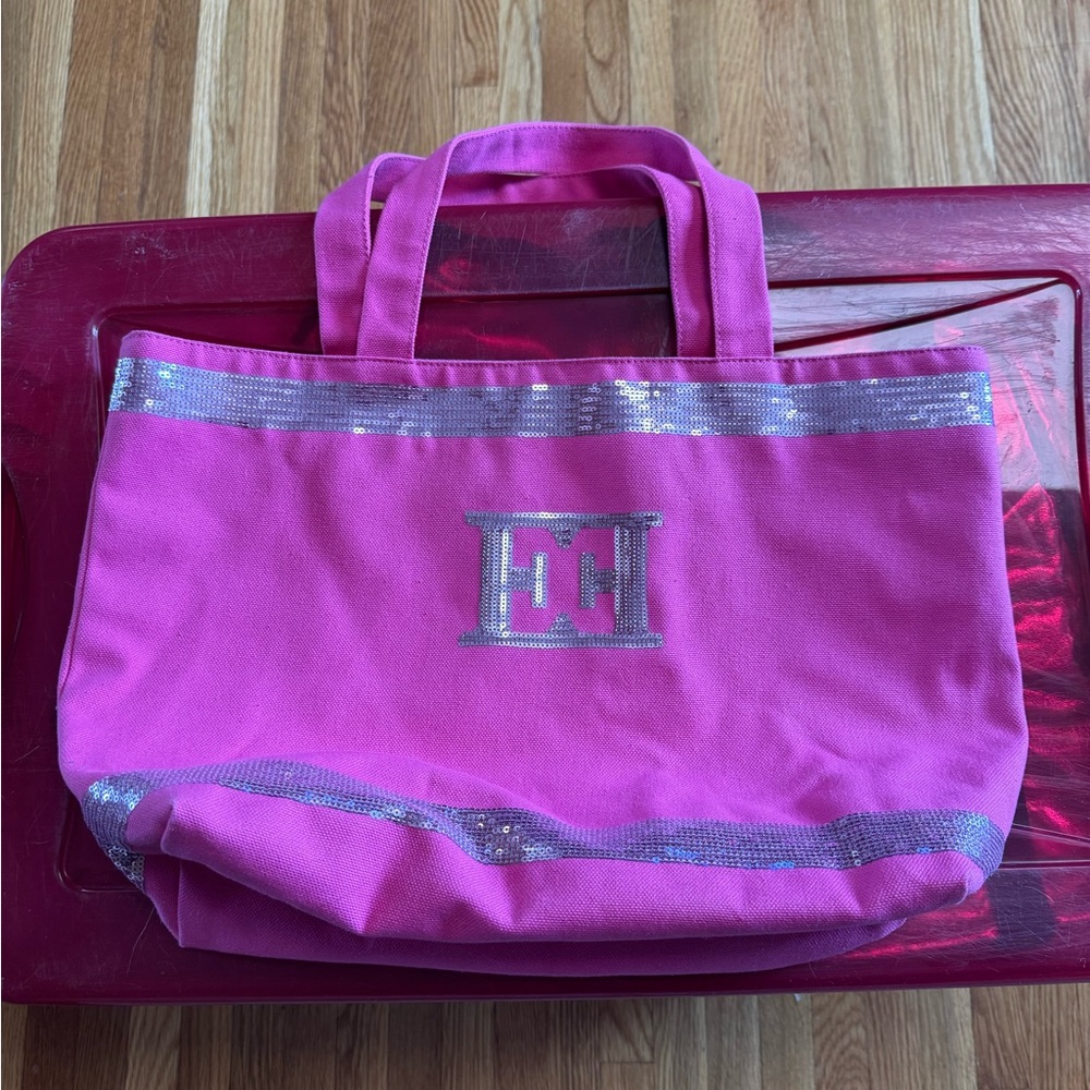 ESCADA Pink Tote Bag with Silver Accents